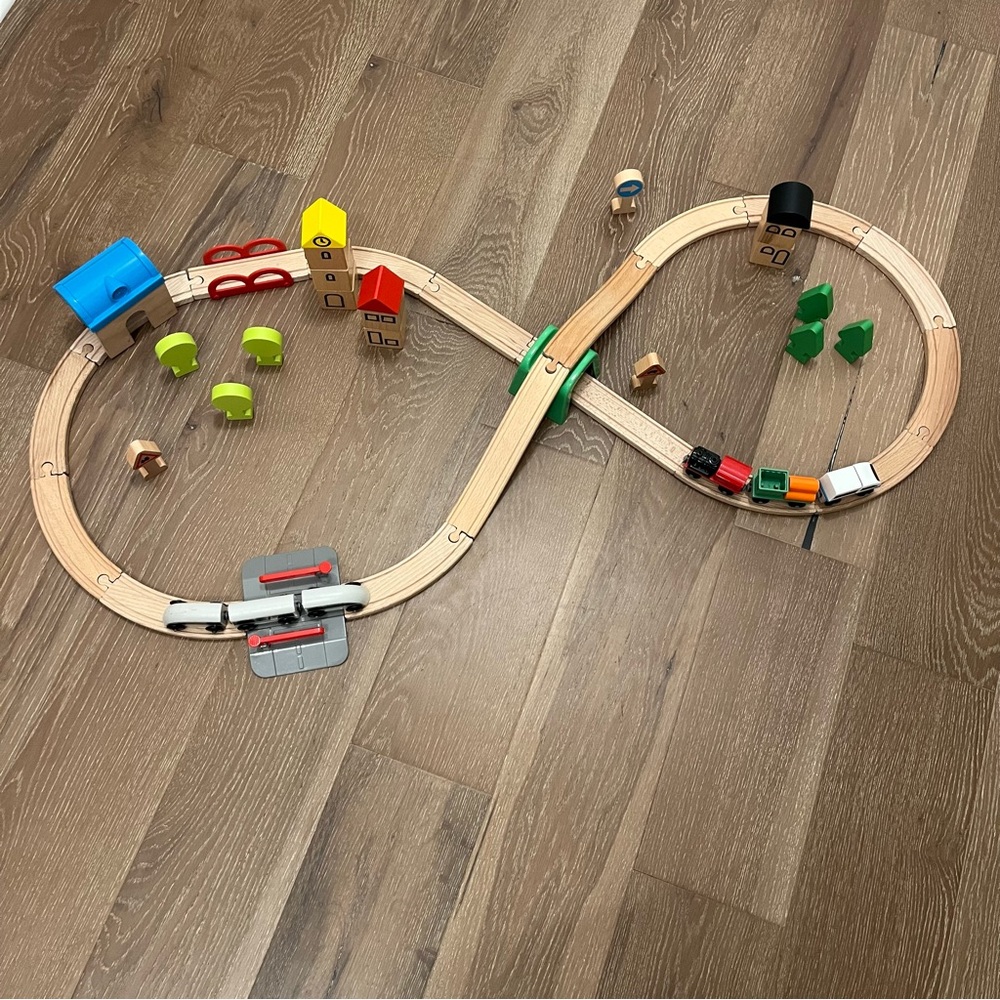 IKEA Wooden Toy Train Track Set